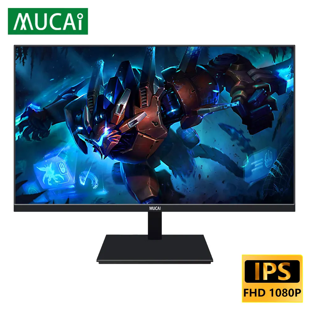 22-дюймовый тонкий ПК-монитор MUCAI 24 дюйма 1080P 60 Гц 75 Full HD IPS 16:9 игровой экран 1920*1080 FHD