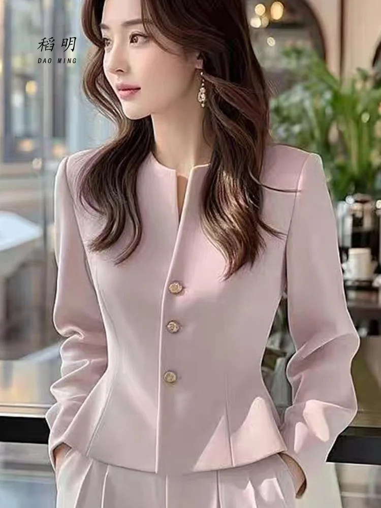 Высококачественный короткий изящный женский топ осень и зима 2024 новое шикарное