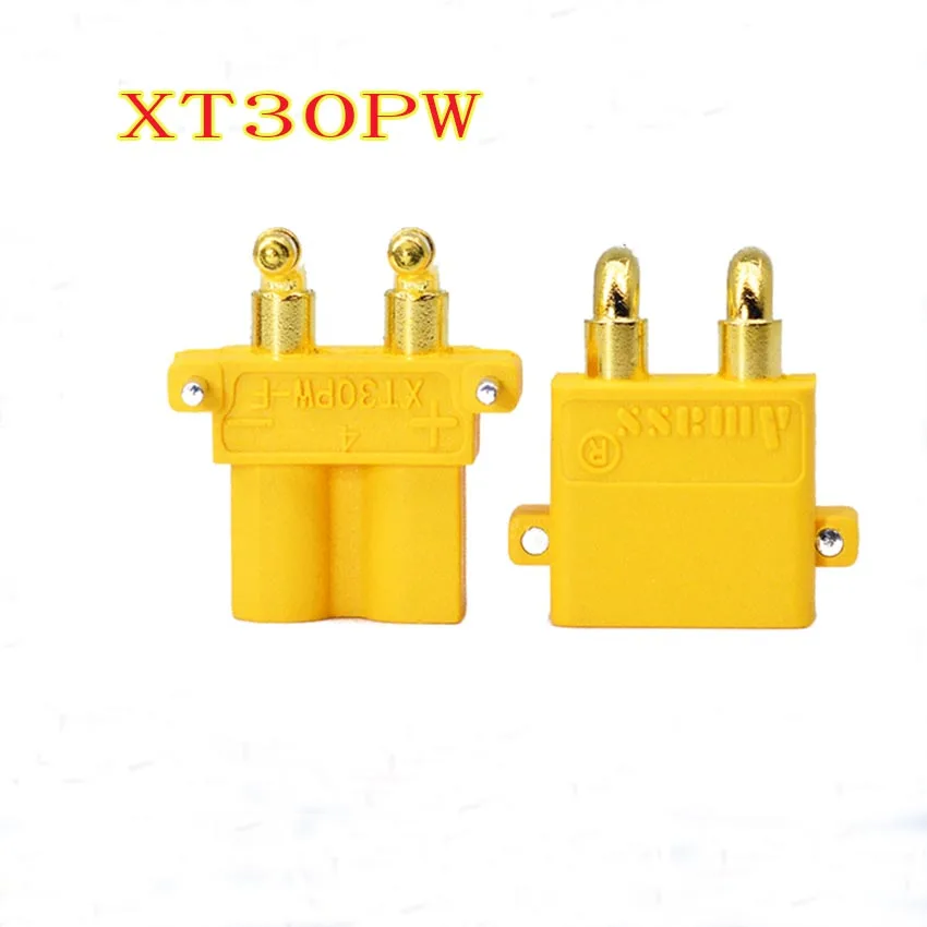 

20PCS XT30PW Connector PCB Dedicated Horizontal 2mm Banana Golden Head XT30 Plugs Adapter for RC Model Battery Charger
