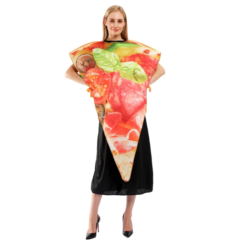 Funny Pizza Costume Halloween Food Party Cosplay Anime Clothes Family Carnival Festival Outfits Fancy Dress Party Performance