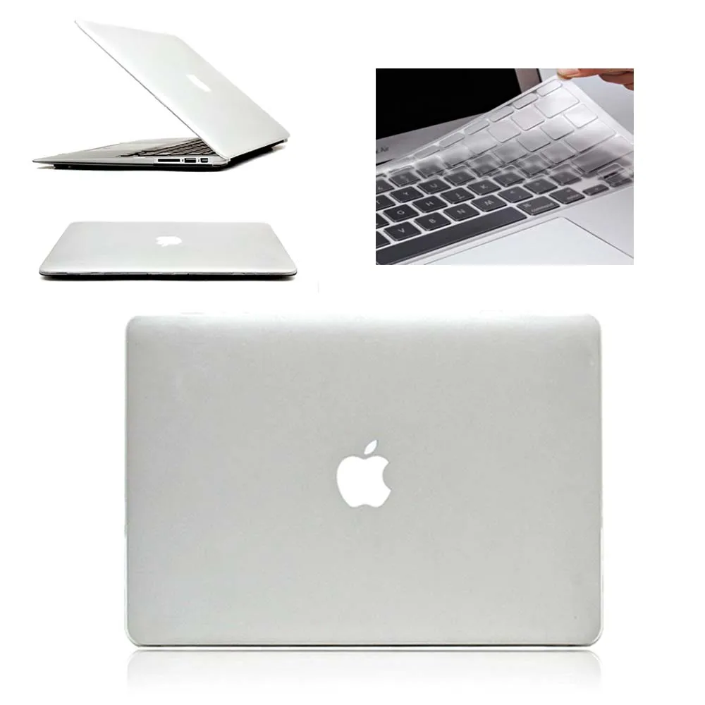 

For Apple MacBook Air Pro Retina 11 12 13 15 Inch Laptop Case + Keyboard Cover with Solid Color, Marble and Starry Sky Series