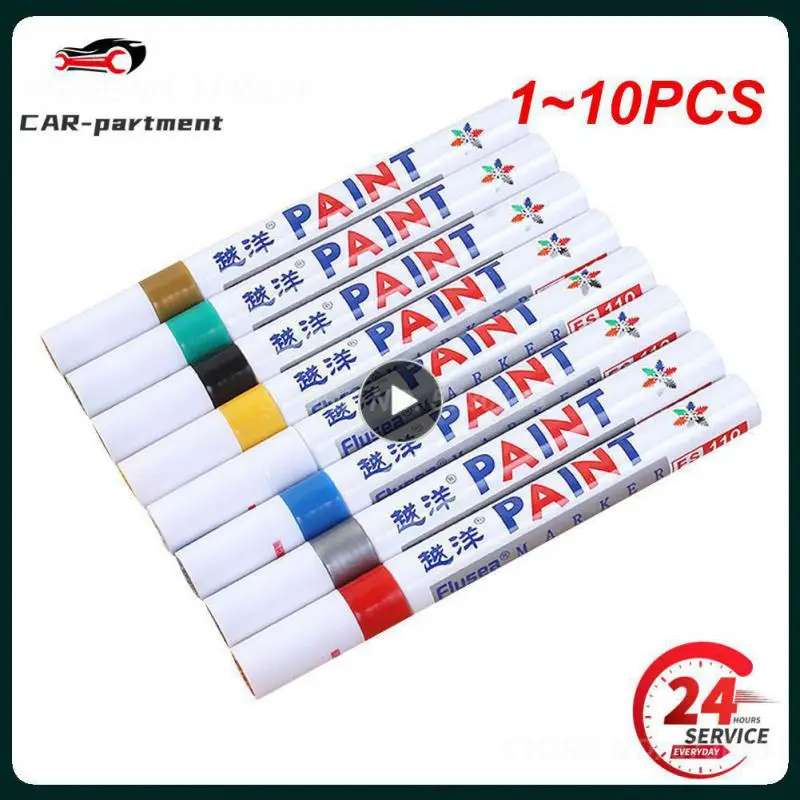 

1~10PCS Waterproof Car Paint Pen Auto Tyre Tire Tread Metal Permanent Car Wheel Tire Oily Painting Mark Pen Auto Rubber