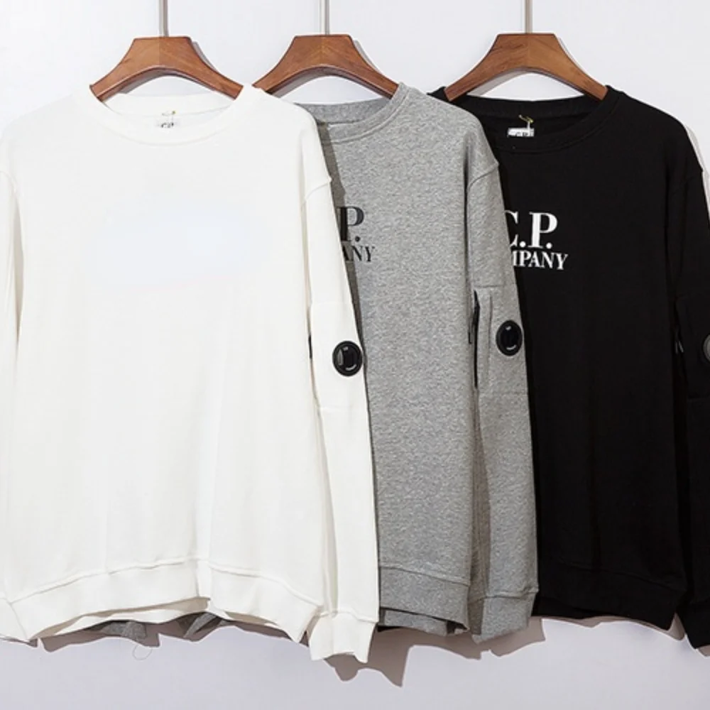 

2022 New Logo Lens Pullover Round Neck Basic Sweater Men and Women Couple Side Terry Fabric Crew Sweatshirt Korean Fashion