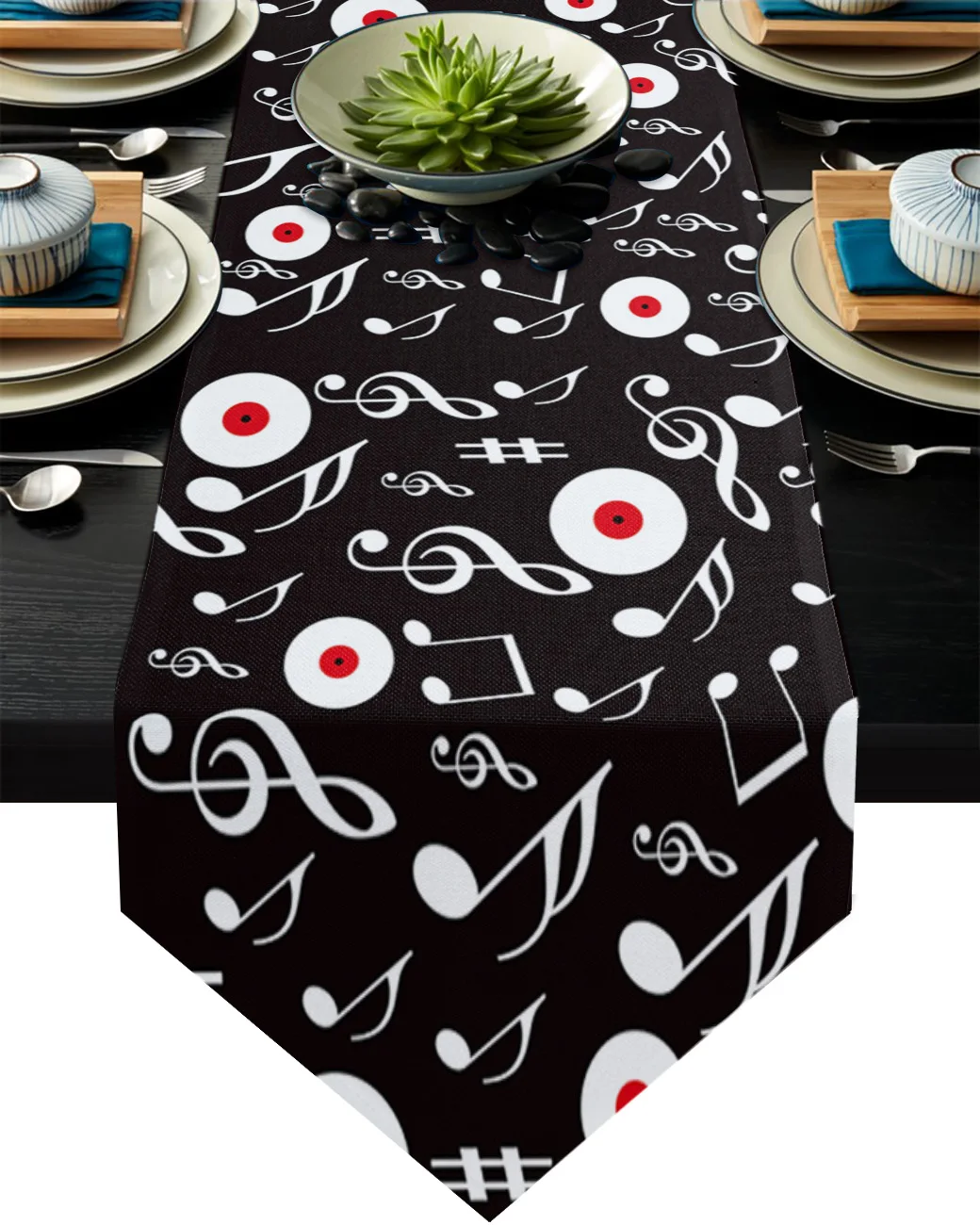 

Music Notation Table Runners Modern Home Kitchen Dining Tablecloths Wedding Party Table Decoration Table Runner