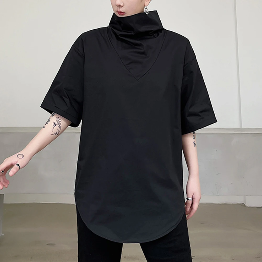 

New Arrival Men Black White Solid Shirts Men Spring Oversize Fashion Casual Tops Male Camisa Chemise Top Hip Pop Streetwear