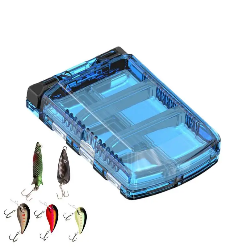 

Bait Box Double Sided Waterproof Fishing Tackle Storage Box Mini-Box Storage Containers Fishing Lure Baits Box With Dividers