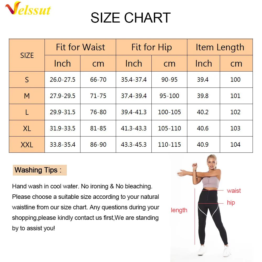Velssut Sauna Pants for Women Weight Loss Trousers Fitness Leggings Hot Sweat Panty Slimming Sportwear Body Shaper Fat Burning