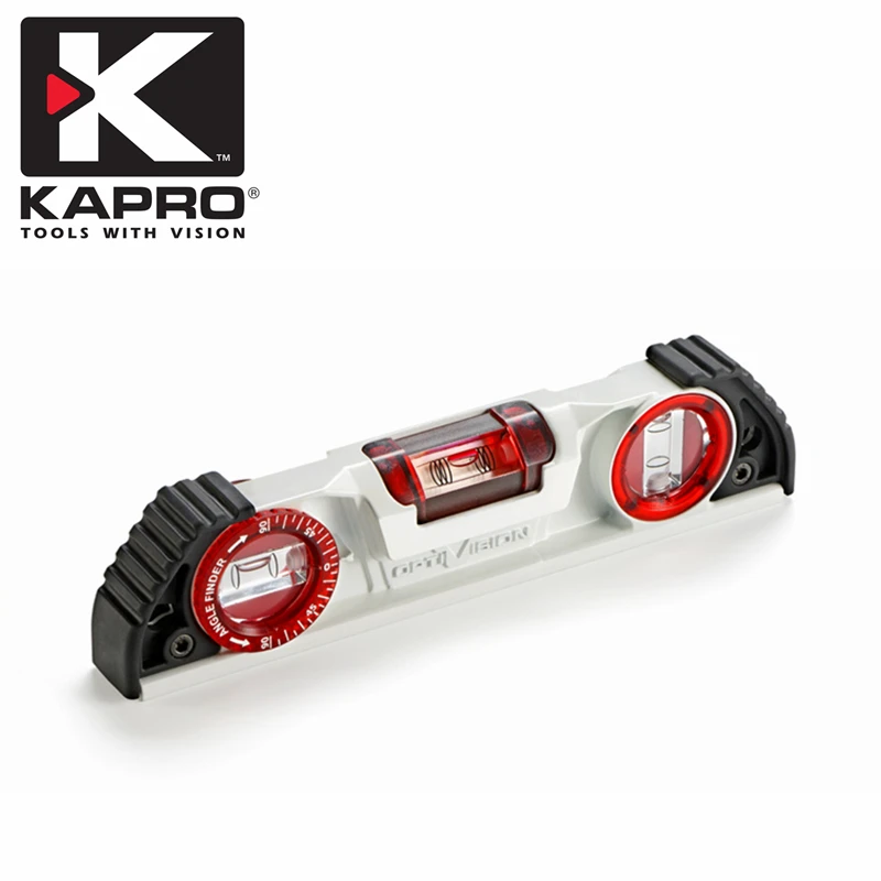 

Красная торпеда KAPRO 935 OPTIVISION, 25 см, 10 дюймов, магнитный литой алюминиевый уровень для строительства кирпичной кладки, 1 шт.