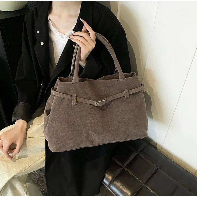 Женская замшевая сумка-тоут цвет в ассортименте