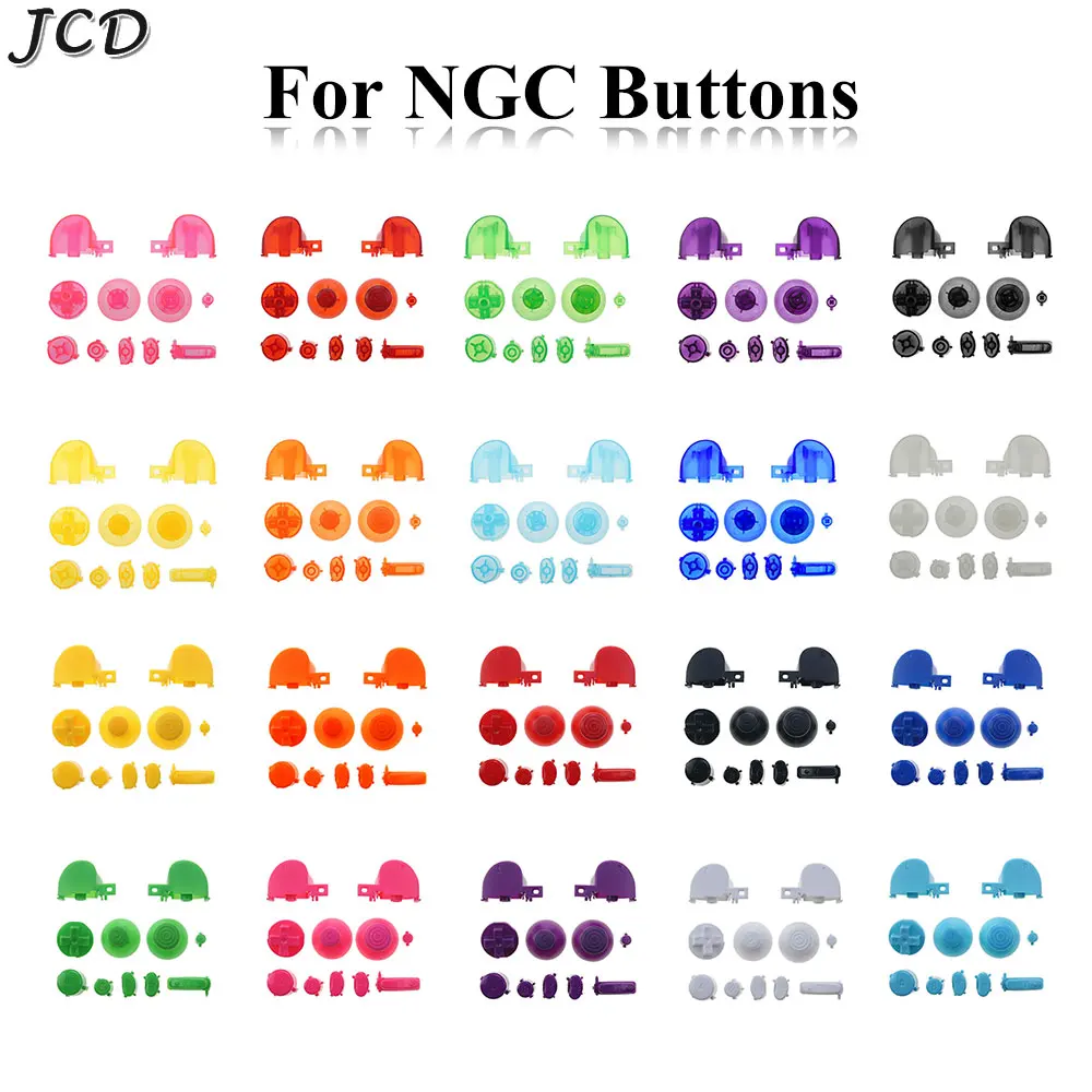 

JCD Full Set Buttons For Gamecube L R Trigger Buttons D-Pad ABXY Buttons Mod Kit with Thumbsticks Caps For NGC Controller