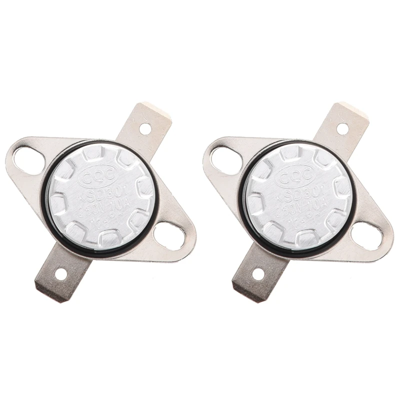 

2X KSD301 AC 250V 10A 125 Celsius NC Temperature Control Switch Thermostat For Temperature Control Household Electric Appliances