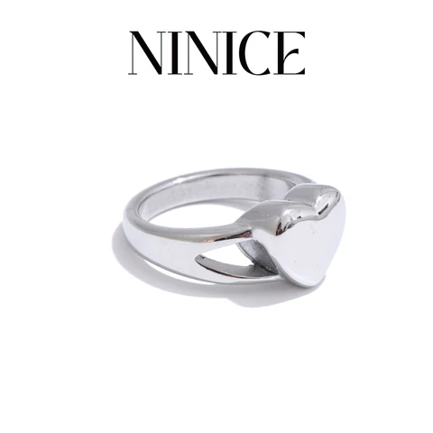 NiNice сердце из нержавеющей стали  кольцо