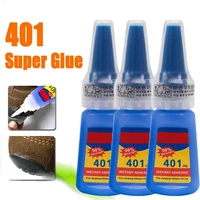 401 multi function super glue quick sol repair ceramic glass leather wood rubber metal adhesive fix strong liquid shoe glue 20g