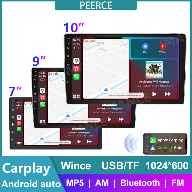 Автомобильный мультимедийный плеер PEERCE универсальная Автомагнитола на Android с