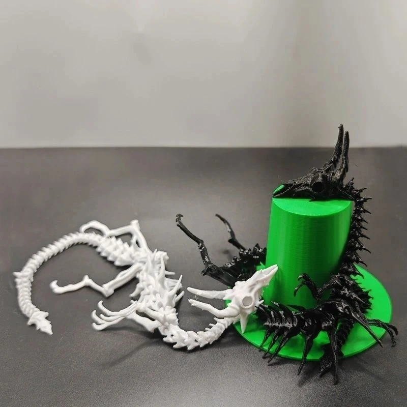 Фото Новая креативная 3D печать скелет дракона вращающаяся шарнирная подвижная модель забавные костяные драконы орнамент декор для рабочего стола детский подарок №5