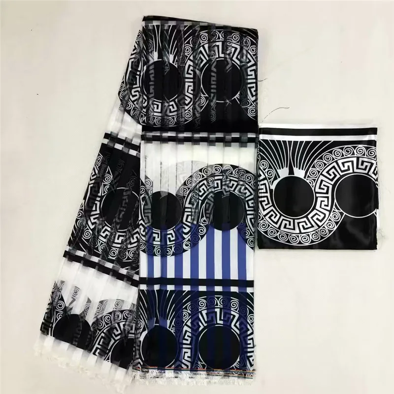 Белая и черная африканская ткань атласный материал из органзы нигерийские Ткани