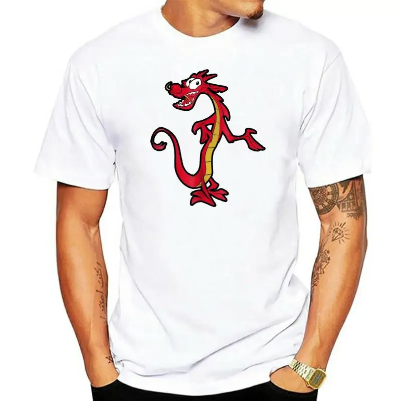 

Черная футболка с рисунком Мулан Грибу дракона Классическая футболка с индивидуальным дизайном