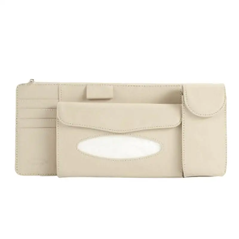 

Car Visor Sunglass Holder Leather Pocket Sunglass Clip For Car Visor Multifunctional Sun Visor Car Organizer