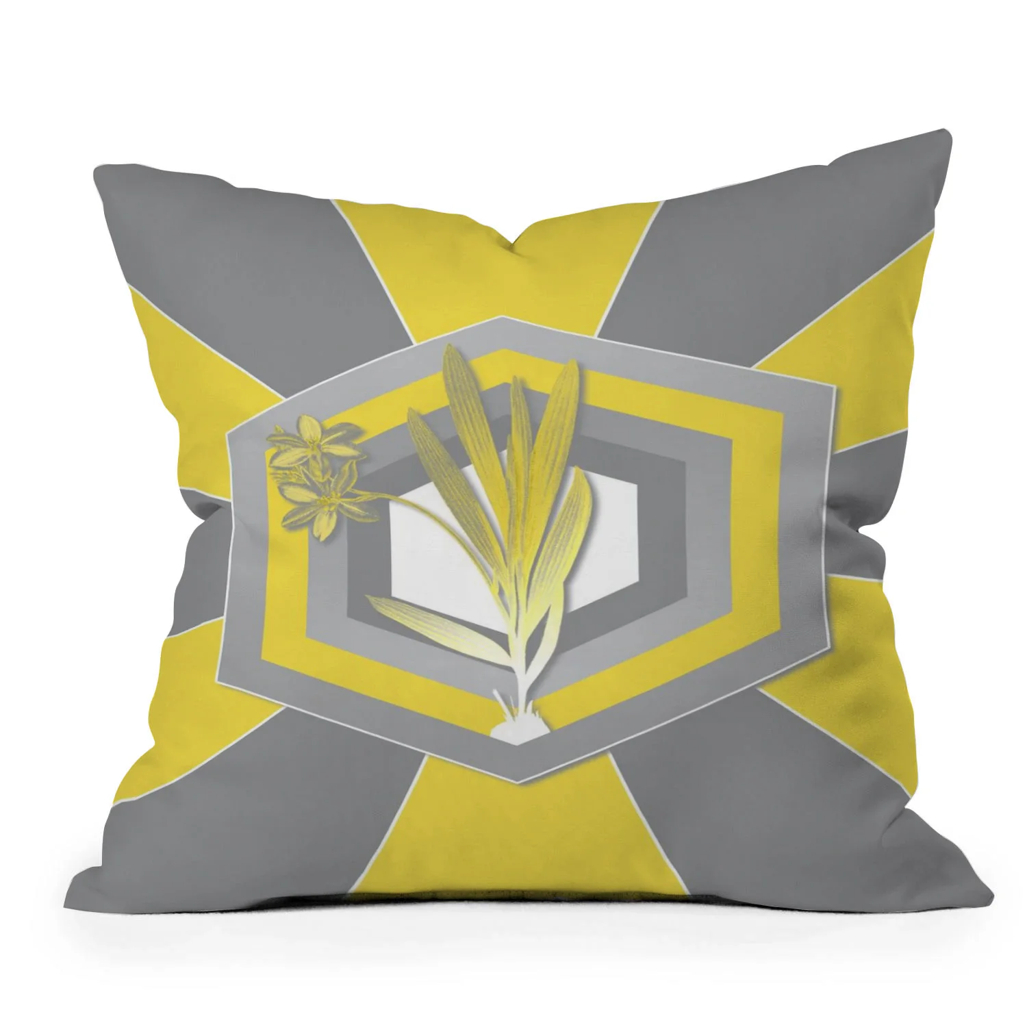 

Geometric Yellow Florals Modern Geometric Decorative Throw Pillow Cases Cushion Covers For Sofa Seat Chair Car Living room Seat