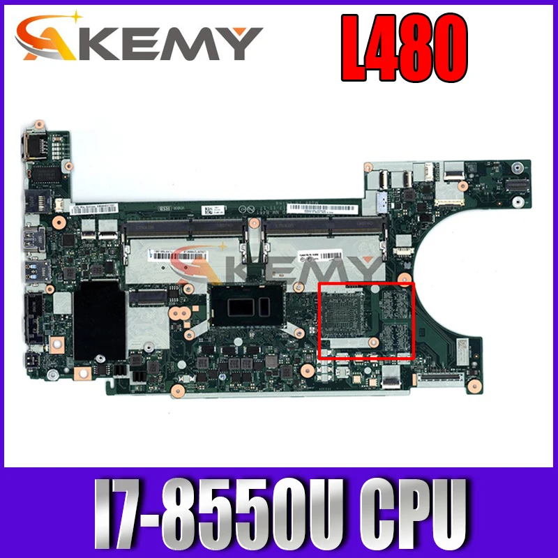 

NM-B461 For Lenovo Thinkpad L480 Laptop Motherboard NM-B461 with CPU I7-8550U SR3LC UMA DDR4 100% Fully Tested