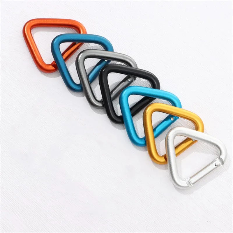 

5Pcs Multicolor Triangle Snap Hook Carabiners Backpack Lips Camping Accessories Buckle Keychain For DIY Outdoor Activity Pendant