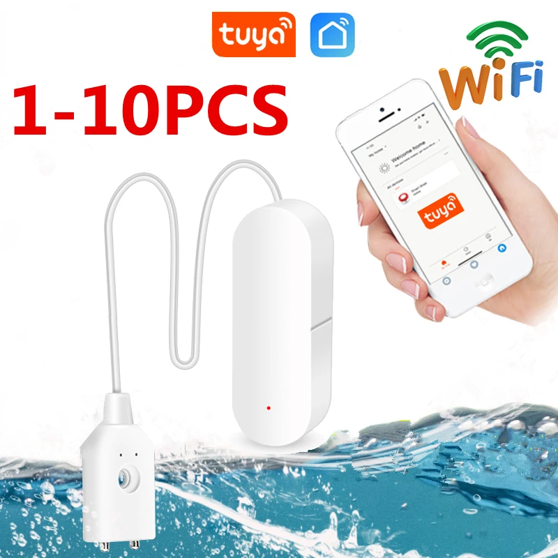 

1-10 шт. смарт-датчик утечки воды с Wi-Fi