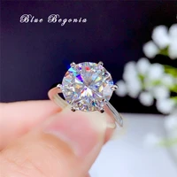 5ct 100 moissanite ring vvs 925 sterling silver lab diamond jewelry for women engagement wedding gift real