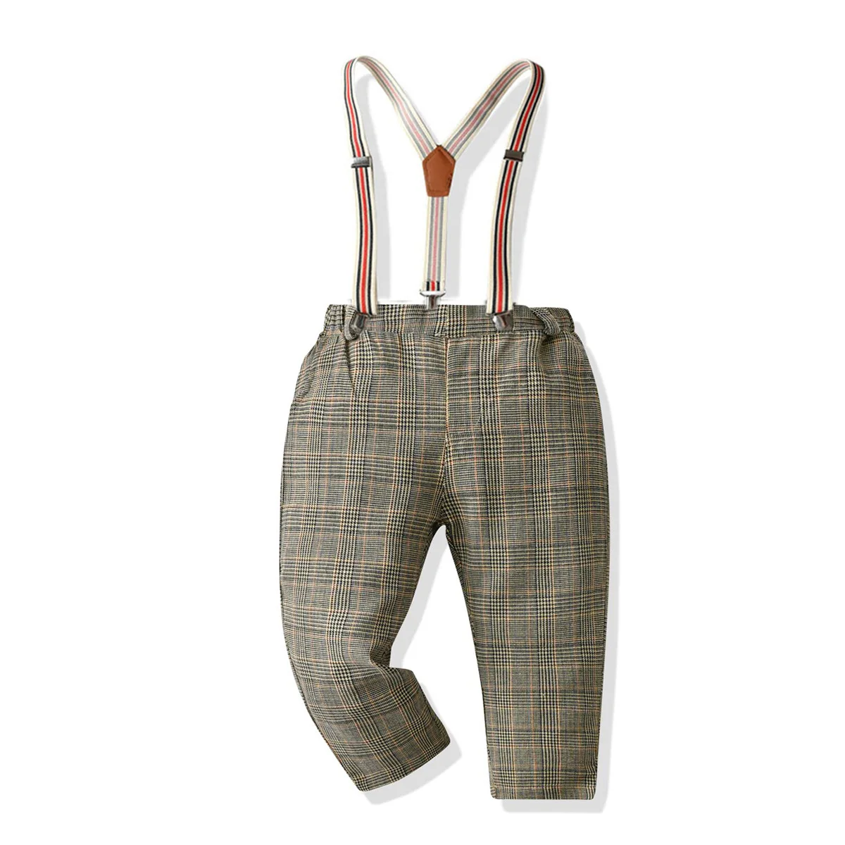 

Baby Boys Suspender Pants Gentleman Casual Cotton Toddler Kids Plaid Overalls Children Fashion Bib Trousers Infant Clothing