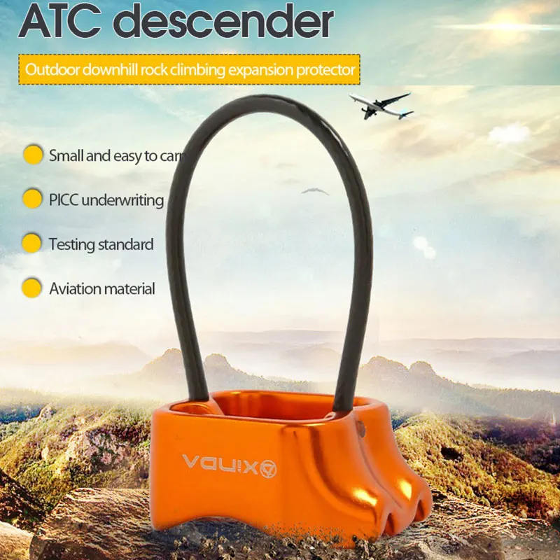 

Outdoor High-altitude Descent Device High-rise Descent Device ATC Protector Downhill Cable Descent Device Climbing Accessories