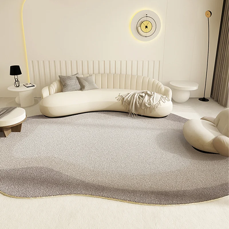

Декоративный прикроватный ковер в скандинавском стиле Светильник спальни, роскошные светлые ковры для гостиной, необычный утолщенный домашний плюшевый напольный коврик