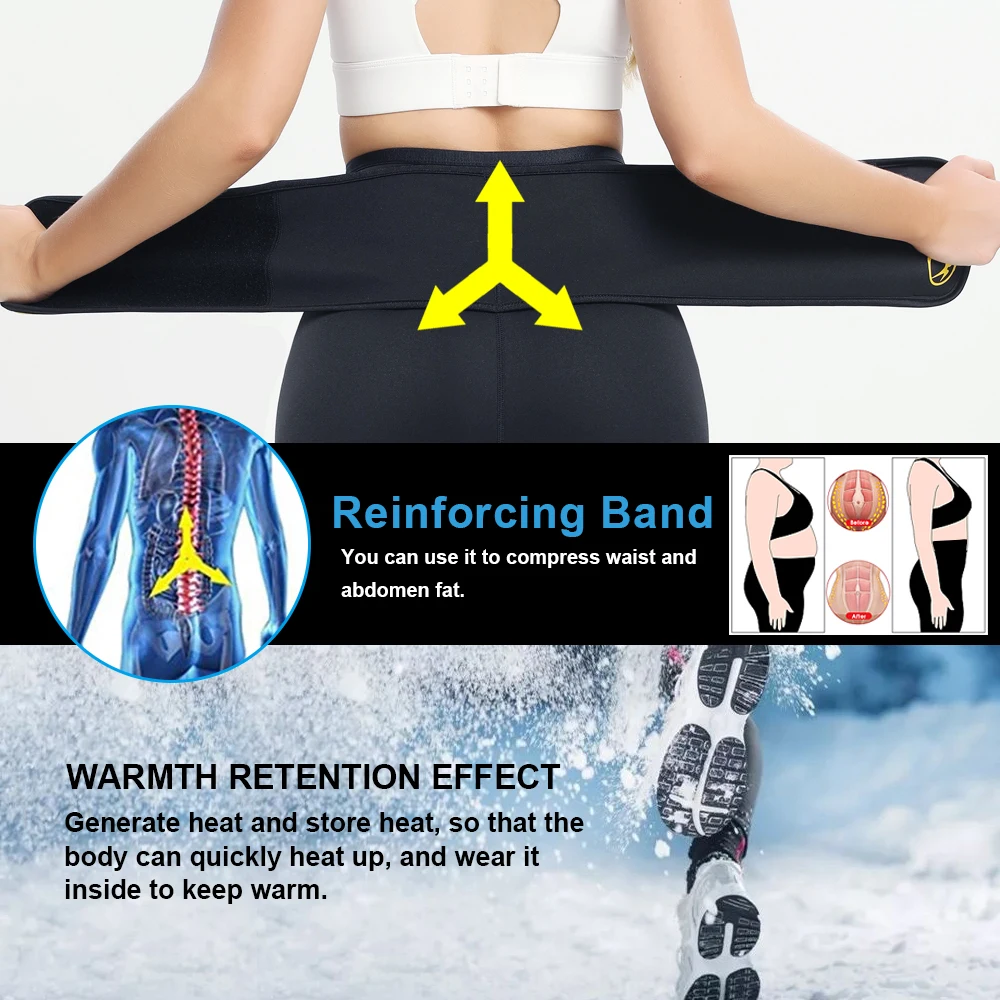 NINGMI Neoprene Sauna Shapewear Women Sauna Shirt High Waist Sauna Pants Waist Trainer Leggings Fat Burning Sauna Suit