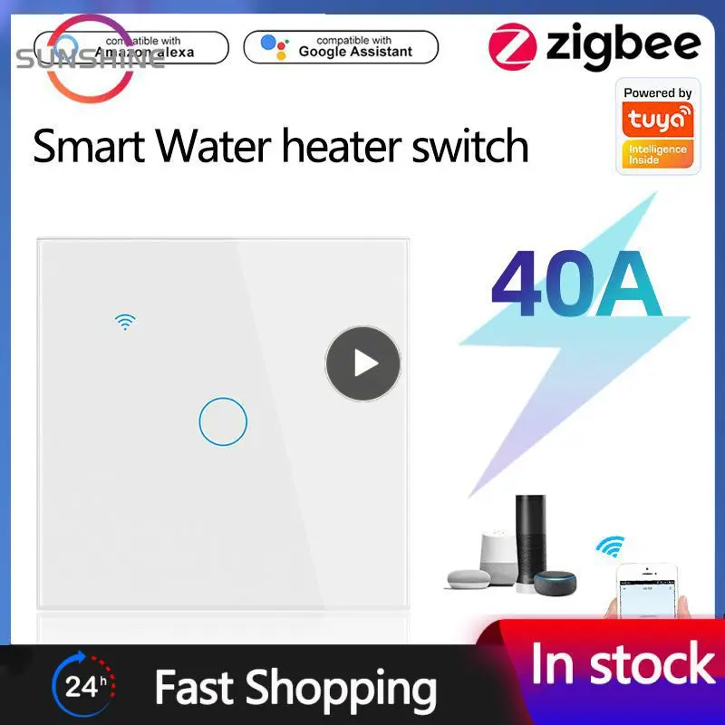 

Timing Remote Smart Water Heater Boiler Switch 40a Tuya Zigbee Water Heater Switch Smart Life Control Switch Voice Control 8000w