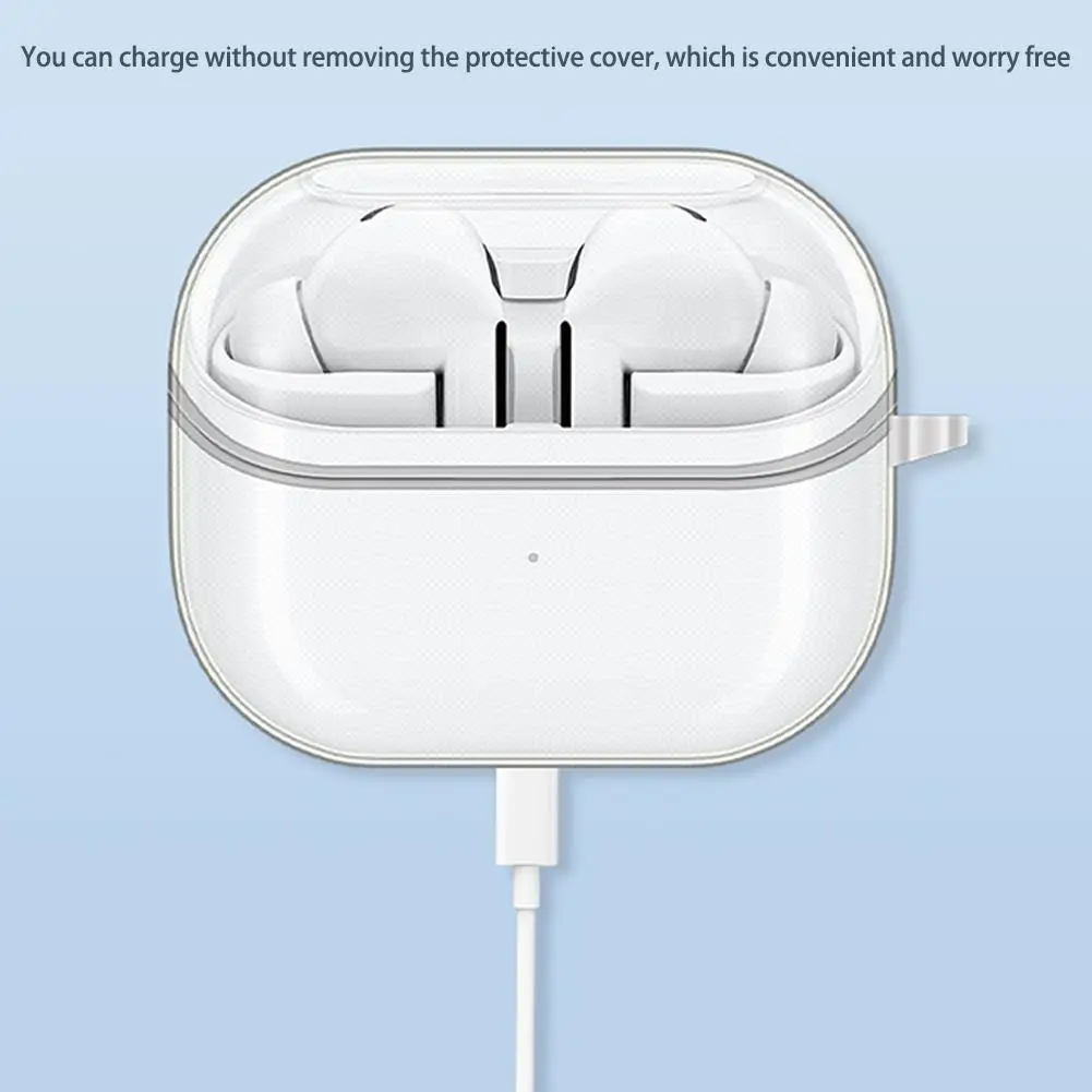 Защитный чехол для наушников Samsung Galaxy Buds3 Pro прозрачный силиконовый можно