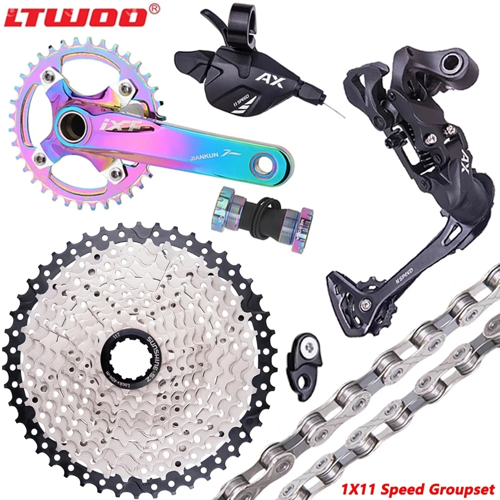 

LTWOO MTB Bike 11 Speed Groupset 1X11 Shifter Rear Derailleur 170mm Colorful Crankset 11S40T 42T 46T Cassette Sprocket 11V Chain