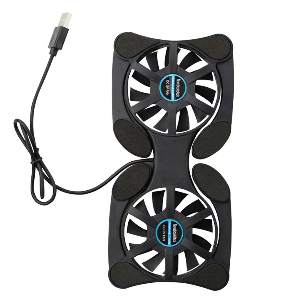 

Mini Portable Laptop Fan Cooler Folding Foldable Usb Dual Fan Cooler Cooling Pad For Pc Laptop Notebook