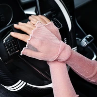 summer car sunscreen sleeve driving arm sleeve ladies gloves sunshade breathable leg arm guards universal fingerless thin sleeve
