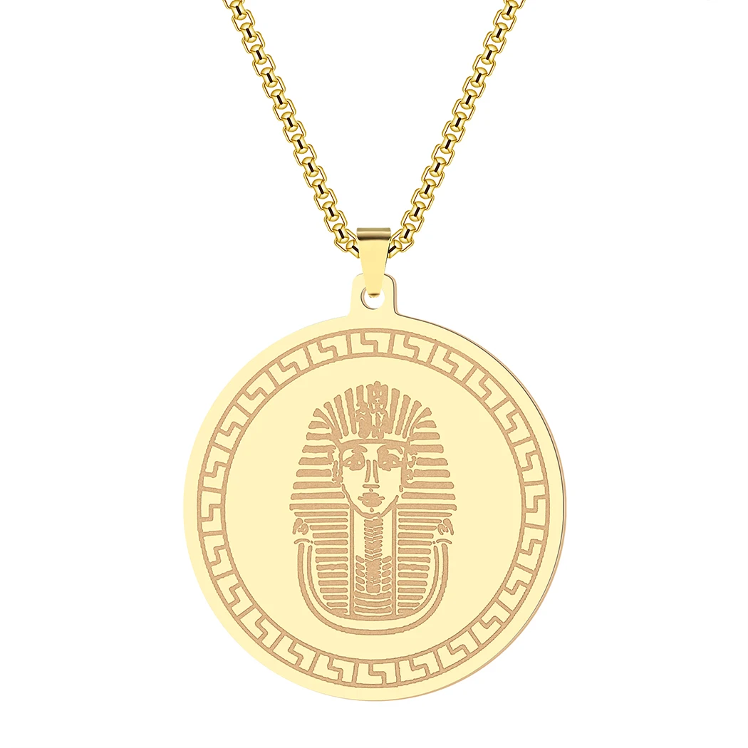 Ожерелье из нержавеющей стали для женщин Египта индийская древняя маска