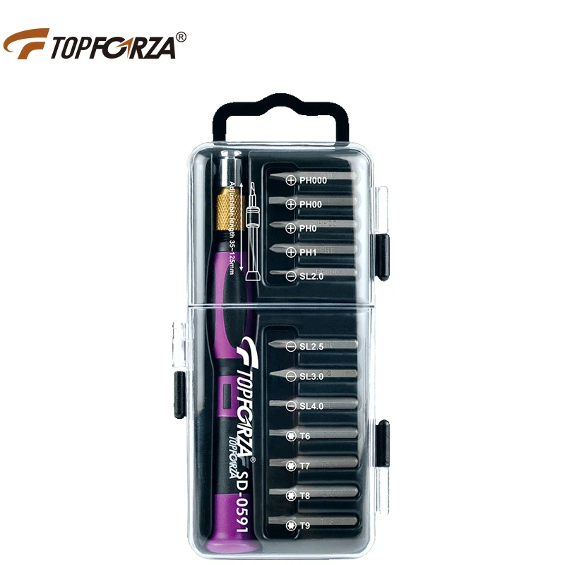 

TOPFORZA Plastic Handle Anti-Slip Rotation Precision Screwdriver Set Multi-Tool Professional Repair Hand Tools Kit Set For Home