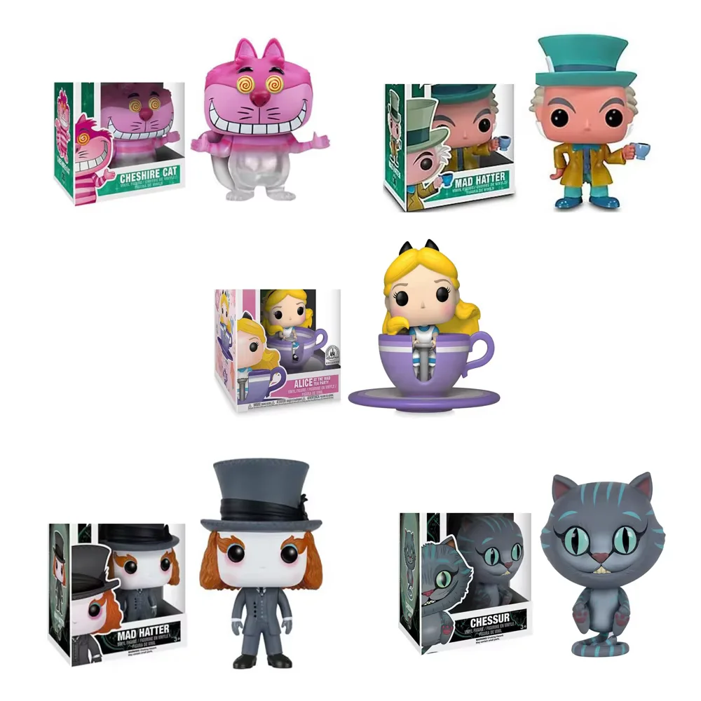 Виниловые фигурки Funko pop MAD Hatter 36 #181 # ALICE at the Mad Tea вечерние 54 Cheshire Cat 35 Chessur 183