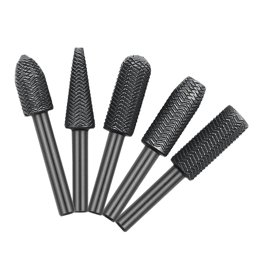 

5Pcs Set Rotary Rasp File Steel File Router Grinding Burr 6mm Shank Grinding Tool Metal Derusting Deburring And Reaming