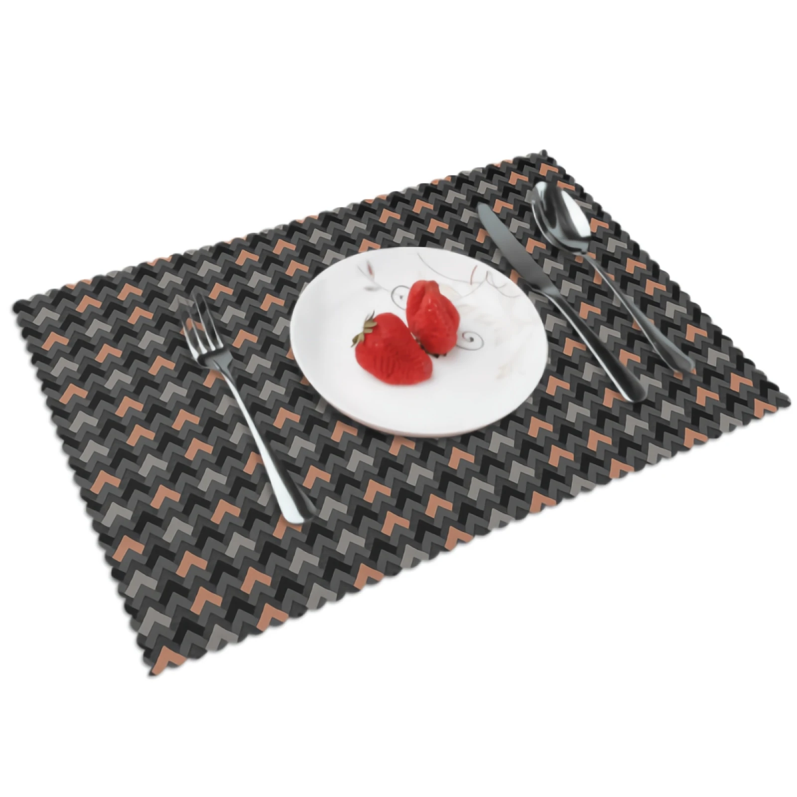 

Colorful Arrow Placemats for Dining Table Set of 4 Rectangular Heat Resistant Washable Place Mat