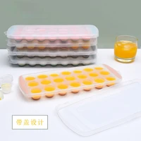 21 cell ice cube mold with lid soft bottom ice tray easy to clean and easy to demould ice machine diy ice cream ice mold