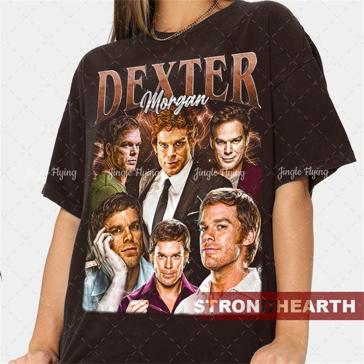 Винтажная футболка Dexter Morgan подарок из сериала для женщин и мужчин с рисунком