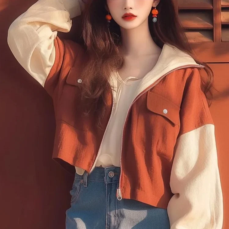 2024 ранняя осень новый дизайн чувственный американский стиль винтажный свободный