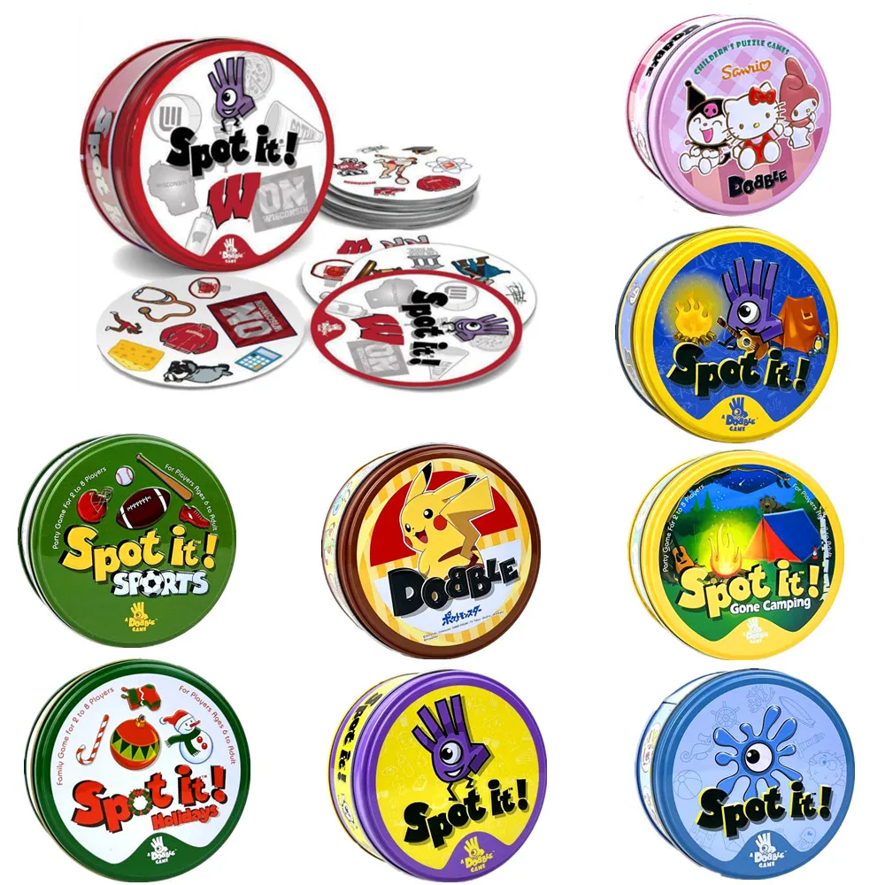 

Spot It Card Games Pikachu Harry Potter Gruffalo Sanrio Hello Kitty Board Games Holidays Parent-Child Interactive Christmas Gift