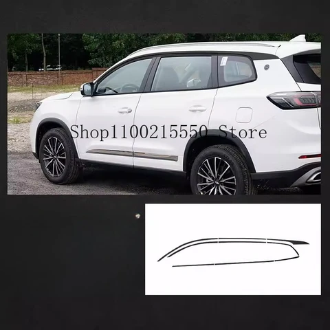 Для Tiggo 8 pro MAX накладка на окно из нержавеющей стали, ярко-черная, PRO, край окна двери, черные автомобильные аксессуары, модификационные детали