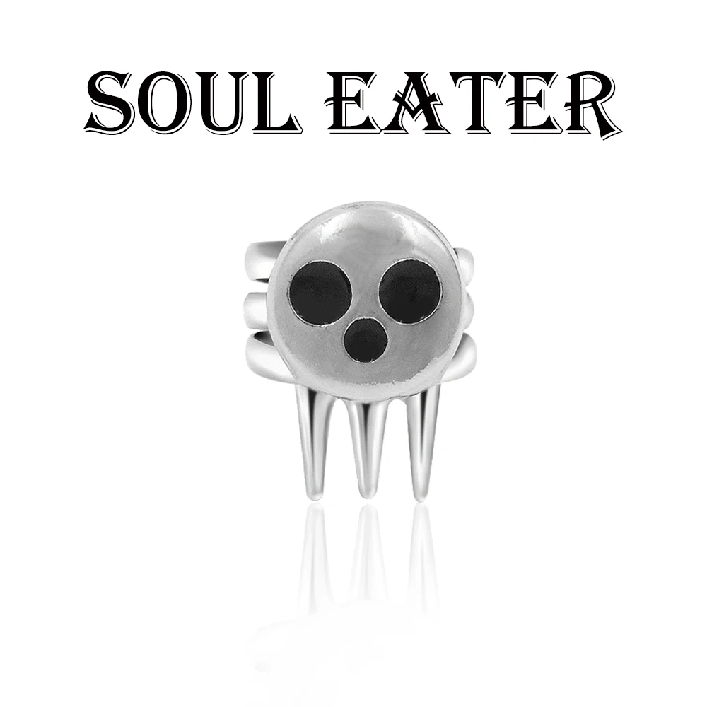 

Anime Soul Eater Ring Death The Kid Metal Adjustable Opening Skeleton Ring for Women Men Cosplay Party Prop Accessories