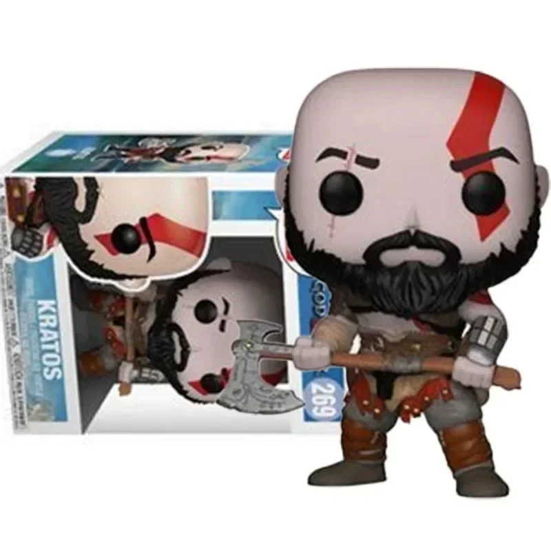 Фото FUNKO Pop God of War Кратос 269 #   Игрушечные фигурки из ПВХ, официальный лицензированный продукт, виниловая модель, игрушки для детей, подарок на день рождения №1