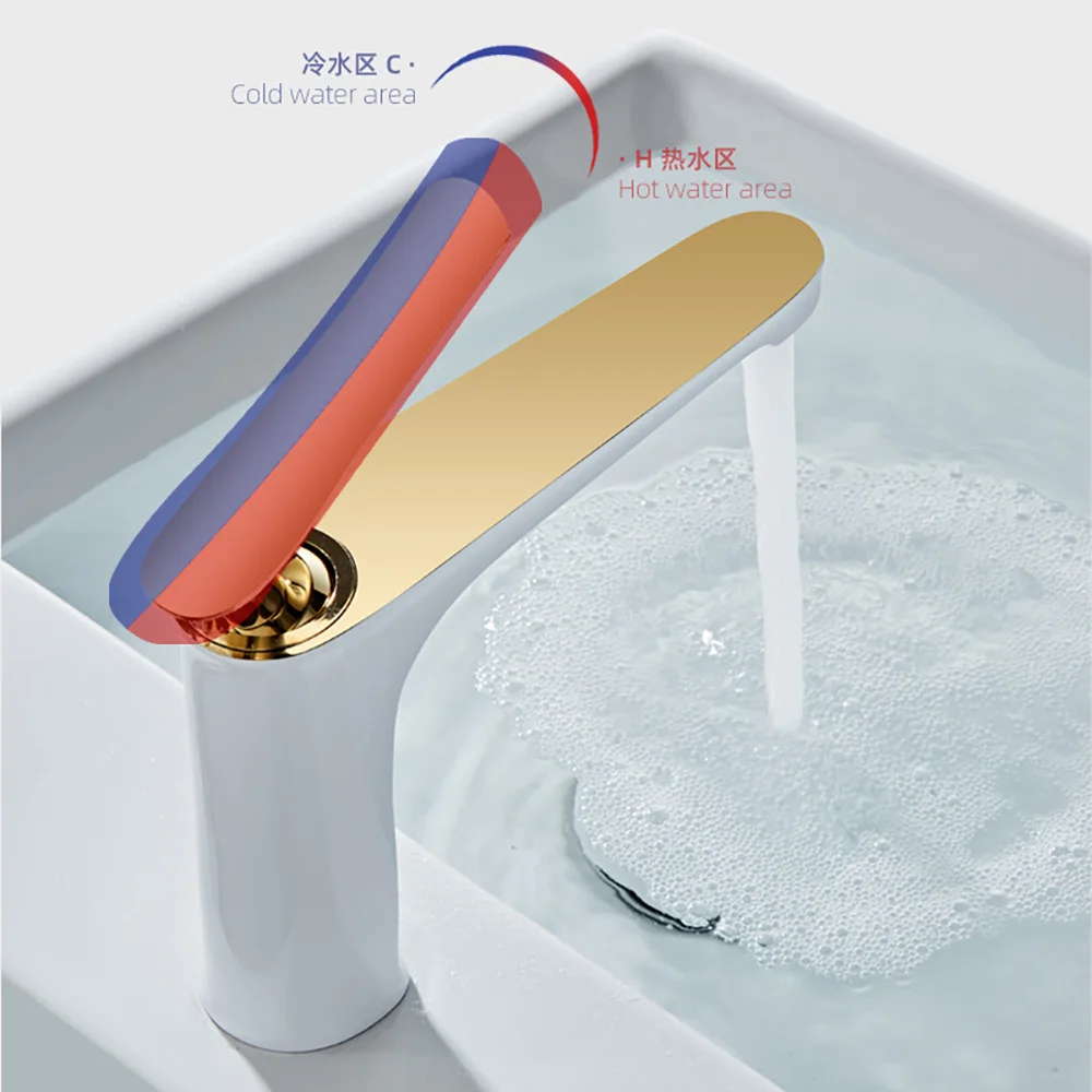 Tianview медный смеситель для раковины под столешницей горячей и холодной воды