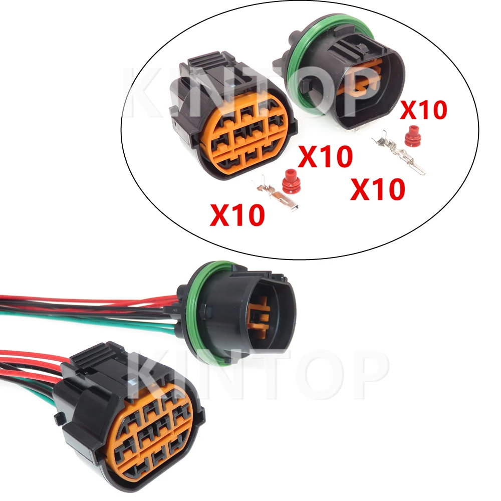 Водонепроницаемый разъем в сборе для автомобильной фары HYUNDAI, 10 контактов Водонепроницаемый разъем в сборе для автомобильной фары HYUNDAI, 10 контактов